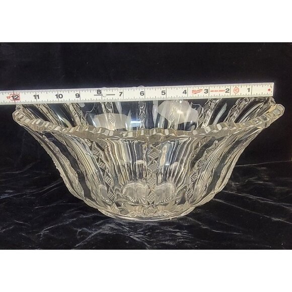 Vintage 1940s Bryce Higbee Pressed Glass Serving Bowl - Picture 3 of 13